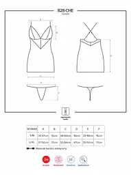 Комплект білизни Obsessive 828-CHE-1 S/M (чорний) - мініатюра 7