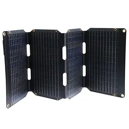 Портативна сонячна панель Epik FGM-24V-60W Monocrystalline PD65W+QC3.0 IP67 (1USB-A/1C) Black - мініатюра 3