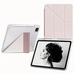 Обкладинка BeCover Ultra Slim Origami Transparent з кріпленням Apple iPad Pro 11" M4 2024 Pink (711691) - мініатюра 2