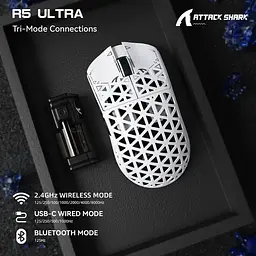 Мишка ігрова бездротова Attack Shark R5 ULTRA WHITE - мініатюра 3