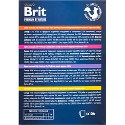 Набір вологих кормів для дорослих котів Brit Premium мікс 4 шт. х 100 г - мініатюра 4