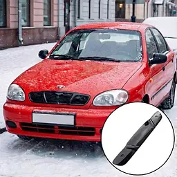 Зимова накладка на радіаторну решітку Daewoo Lanos Глянець Логотип (Voron Glass)