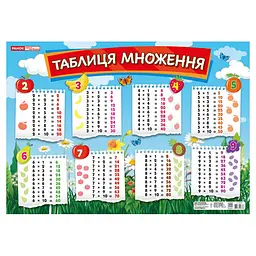 Плакат навчальний Таблиця множення Ранок 13104230 українською мовою
