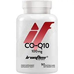 Кофермент Q10 IronFlex Coenzyme Q10 100 mg, 90 капсул для підтримки серця та енергії