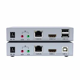 Подовжувач 4K HDMI і USB 2.0 KVM 100m Dtech DT-7051 (74-00124) - мініатюра 3