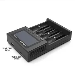 Зарядний пристрій для акумуляторів LiitoKala Lii-M4 (Li-ion IMR LiFe+NiMH) + Rower bank + Type-C - мініатюра 5