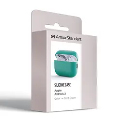 Силіконовий чохол для навушників Apple AirPods Pro 2 2022, Silicone Case, бірюзовий, захисний чохол, ультратонкий і легкий, захист від подряпин, пилу та ударів, м"який силікон, ArmorStandart (ARM64538) - мініатюра 3