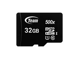 Карта пам'яті Team microSDHC UHS-I + SD Adapter 32 GB (TUSDH32GCL10U03) - мініатюра 2