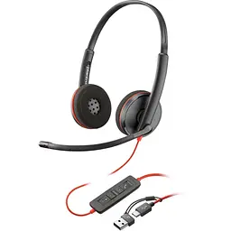 Гарнітура Poly BlackWire C3220 M USB-С + USB-C/A Adapter HS Stereo (8X228AA)