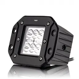 Світлодіодна додаткова LED фара 18W (3W x 6) 10-30V 121x91x80 mm Далека (Врізна) (15-18W) 1 шт. (2589)