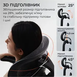 Офісне крісло Sihoo C300 PRO V2, White (C300-PRO-V2-B102) - мініатюра 11