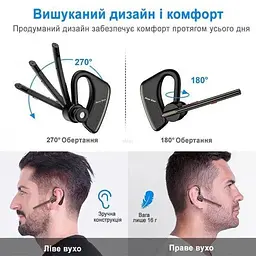Бездротова Bluetooth-гарнітура New Bee M51 з активним шумозаглушенням і зарядним рейсом Чорна (QCC4) - мініатюра 10