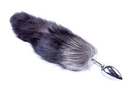Анальна пробка Boss Fox TAIL Black XXL 9 см (чорний) - мініатюра 7