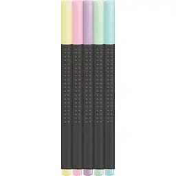 Лайнер Faber-Castell набір ручок капілярних Grip Finepen neon тригранна 0,4 мм, 5 кольорів (32145) - мініатюра 2