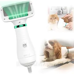 Фен-гребінець для вовни PET GROOMING DRYER WN-10 / Інструменти для грумінгу Переваги: 2 в 1 фен для волосся для домашніх тварин - мініатюра 5