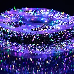 Новорічна гірлянда кімнатна роса 100 м 3000 LED Хвойна лапа зелений провід Мультиколор Garlando D3000L100MGML - мініатюра 3