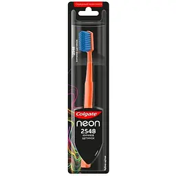 Зубна щітка Colgate Neon 2548 кінчиків щетинок середньої жорсткості Помаранчева (2172000000022)