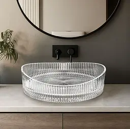 Умивальник Rea Harper накладний 50x37 см transparent REA-U8525 - мініатюра 4