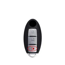 Чохол ключа Nissan білий+золота окантовка (3 кнопки) TPU - мініатюра 2