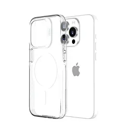 Захисний чохол Vokamo для iPhone 15 Pro Max з магнітним кільцем прозорий - мініатюра 2