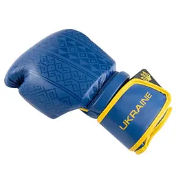 Рукавиці боксерські Power Play PP 3021 Ukraine, Blue/Yellow - 12 унцій - мініатюра 5