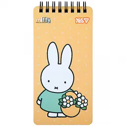 Блокнот Yes Miffy Flowers 80x160 мм 60 аркушів клітинка (152204)
