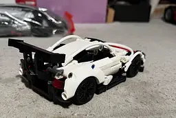 Конструктор Суперкар Porsche 911 19 см (428 деталей) — Чорно-біла DIY модель автомобіля - мініатюра 3