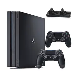 Консоль Sony PlayStation 4 PRO 1TB CUH 72 Black обслугована + 2 Геймпада бездротових DualShock 4 + Dobe PlayStation 4 TP4-002 + гарантія Б/В