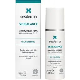 Гель для обличчя Sesderma Sesbalance для комбінованої та жирної шкіри інтенсивний матуючий 30 мл