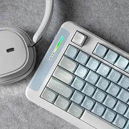 Ігрова клавіатура бездротова MCHOSE X75 Blue/Grey Сіро-голубий - мініатюра 7