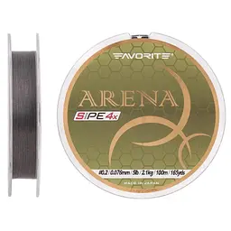 Шнур Favorite Arena PE 4x 100m 0.2/0.076mm 5lb/2.1kg Silver Gray (1693.10.93) - мініатюра 2