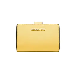 Жіночий шкіряний гаманець MICHAEL KORS Medium Crossgrain, жовтий