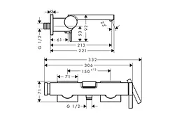 Змішувач для ванни Hansgrohe Tecturis E brushed bronze 73420140 - мініатюра 2
