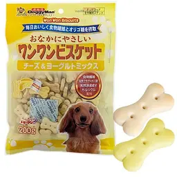 Ласощі для собак DoggyMan Healthy Biscuit Yoghourt бісквіт з йогуртом печиво 0.2кг