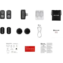 Мікрофонна радіосистема Hollyland Lark A1 Mini Duo USB-C [157884] - мініатюра 4
