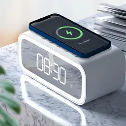 БЗП WIWU Wi-W015 2 in 1 Time Wireless Charger White - мініатюра 7