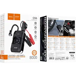 Пуско-зарядний пристрій Hoco QS6 8000mAh Black [170371] - мініатюра 7