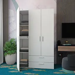 Шафа розпашна для одягу Doros Ектор Білий 3 ДСП 116х180х49.5 (80737076) - мініатюра 6