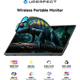 Портативний монітор UPERFECT 15.6" FHD 60Hz 8000mAh [171123] - мініатюра 2