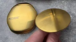 Комплект накладок для напівавтоматичного сифона ванни Koer BD-04-12 1 1/2″ Матове золото KR5445 - мініатюра 2
