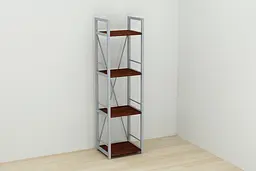 Етажерка 4/34 Ferrum-decor Серії Коннект 120x34x28 сірий ДСП Венге 16мм (FRD-105543) - мініатюра 6