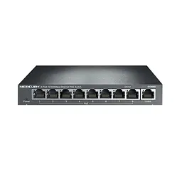Комутатор POE Mercury S109PS 8 портів POE + 1 порт Ethernet (Uplink)