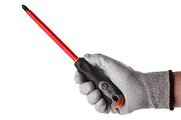 Викрутка діелектрична хрестоподібна хрестова Intertool PH3 х 150 мм 1000 В VT-3213 - мініатюра 4