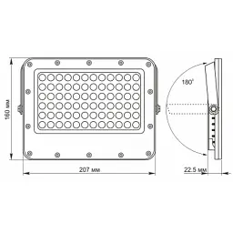 Прожектор Videx LED 1000 Lm 5000K 3.2V (VL-FSO2-505) - мініатюра 6