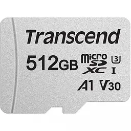 Карта пам'яті Transcend microSDXC 300S 512GB UHS-I (U3) + adapter SD (TS512GUSD300S-A) [71415]