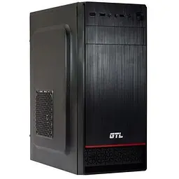 Корпус GTL T1610 чорний, без БЖ, Mini Tower, Micro ATX / Mini ITX, 2xUSB 2.0, 370x176x410 мм, 0.4 мм, 2.6 кг