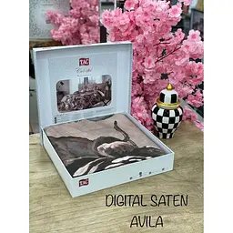 Комплект постільної білизни Avila Dried Rose Сімейний Tac pbe0041126 - мініатюра 2