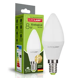 Лампочка Eurolamp LED CL 8W E14 4000K 220V (LED-CL-08144(P)) - мініатюра 2
