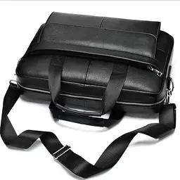 Чоловіча шкіряна сумка для ноутбука та документів чорна Tiding Bag RD-23134 - мініатюра 3