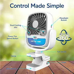 Акумуляторний вентилятор Arctic Cool Clamp з прищіпкою та USB-зарядкою - мініатюра 3